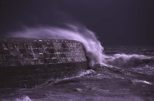 Storm wave The Cob, Dorset